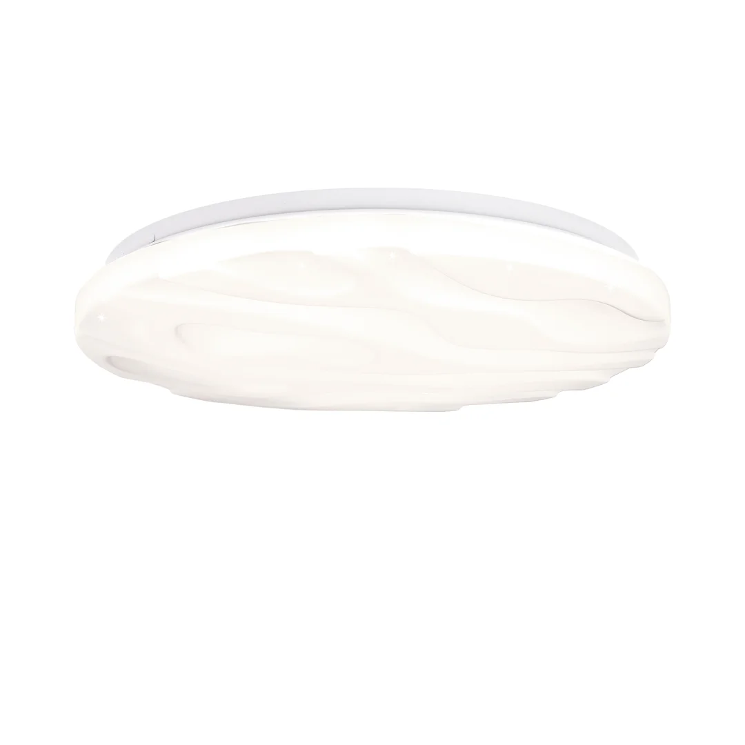 Nevada lampa sufitowa plafon biały 24w led 38,5 cm klosz biały efect sky — zdjęcie 8