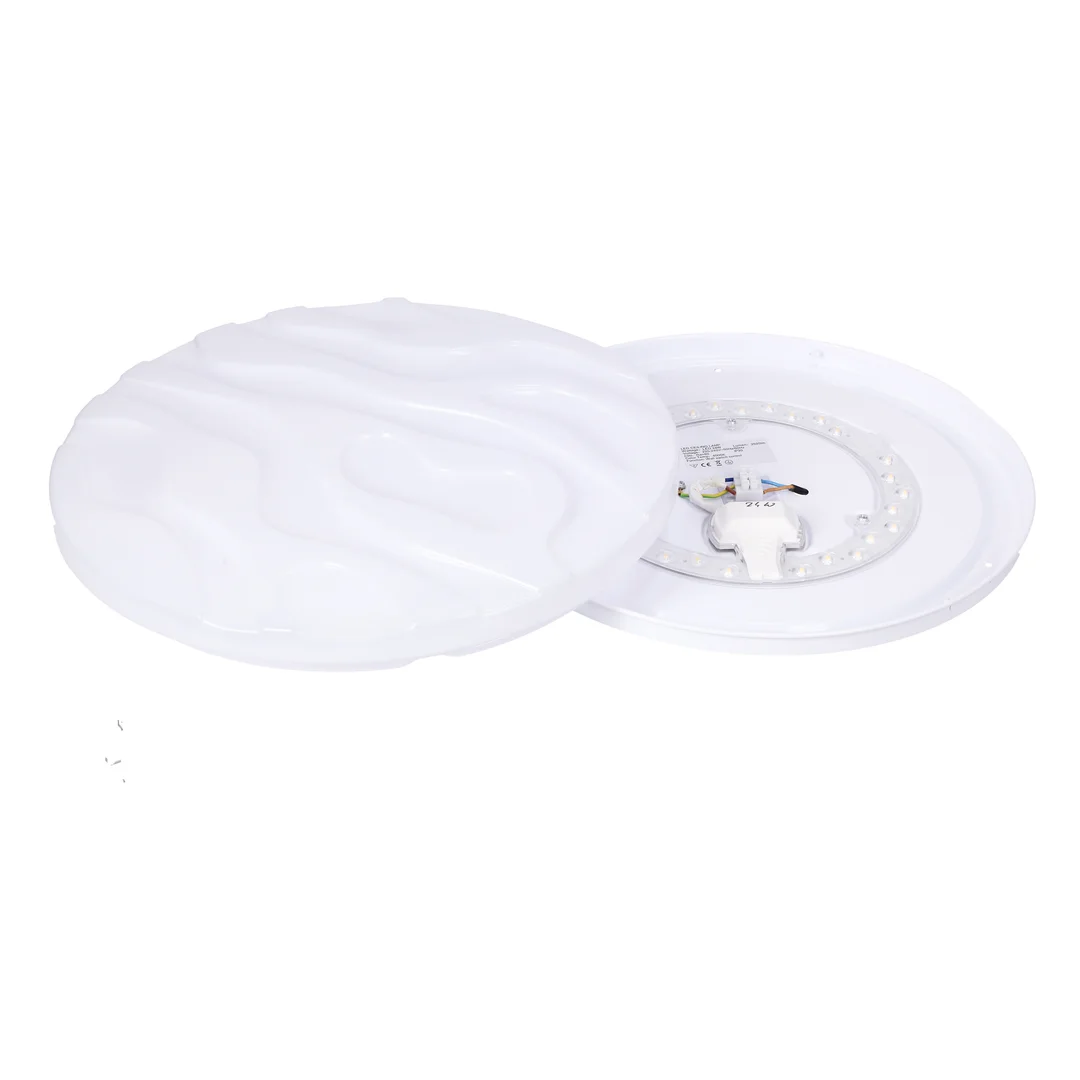 Nevada lampa sufitowa plafon biały 24w led 38,5 cm klosz biały efect sky — zdjęcie 10