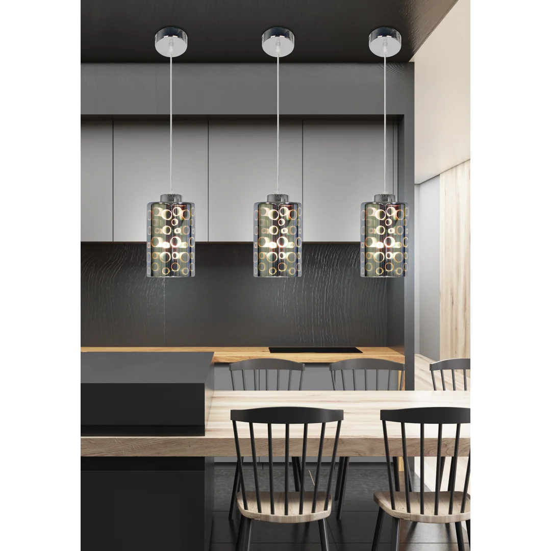 NOCTURNO LAMPA WISZĄCA 12 1X40W E27 CHROM — zdjęcie 2