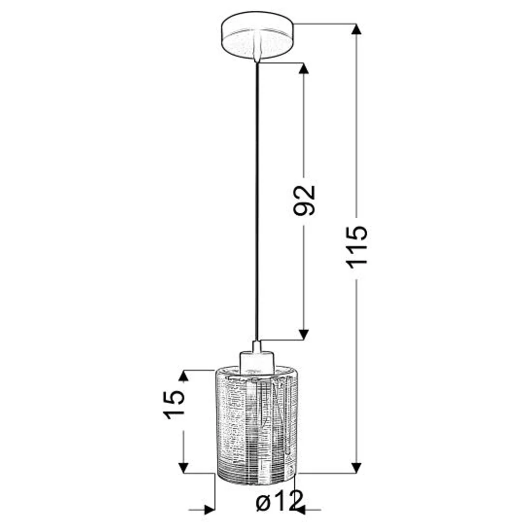 NOCTURNO LAMPA WISZĄCA 12 1X40W E27 CHROM — zdjęcie 4