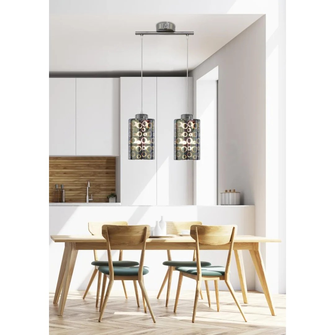 NOCTURNO LAMPA WISZĄCA 2X40W E27 CHROM — zdjęcie 3