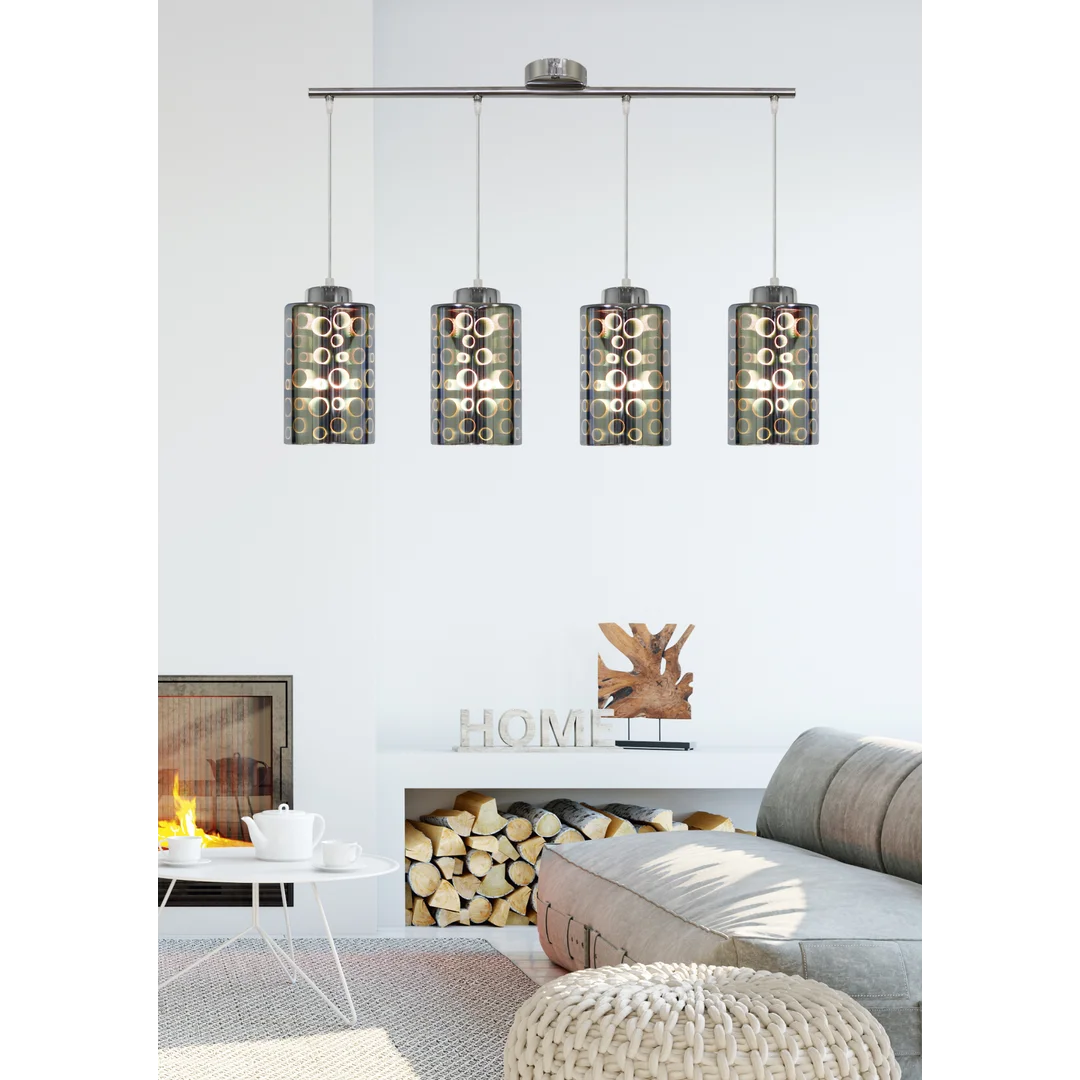 NOCTURNO LAMPA WISZĄCA 4X40W E27 CHROM — zdjęcie 2