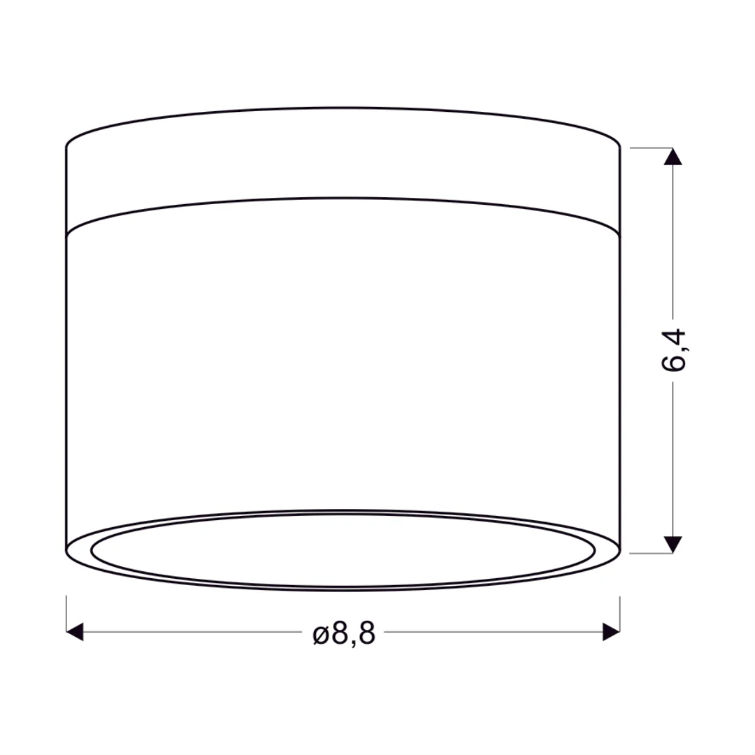 OPRAWA SUFITOWA TUBA 9W LED 4000K BIAŁY+DREWNIANY ŚR. 8,8 CM — zdjęcie 5