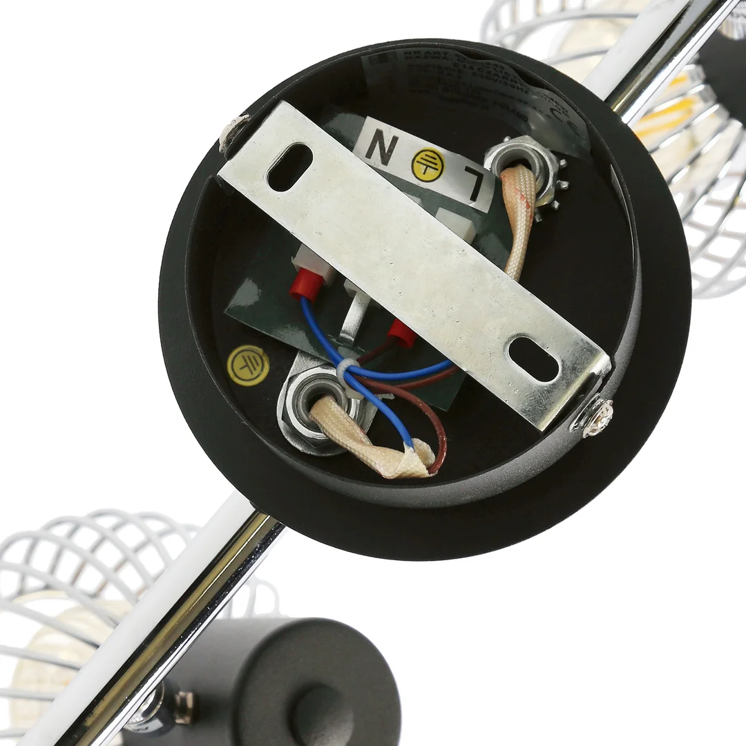OSLO LAMPA SUFITOWA LISTWA 2X40W E14 CZARNY/CHROM — zdjęcie 14