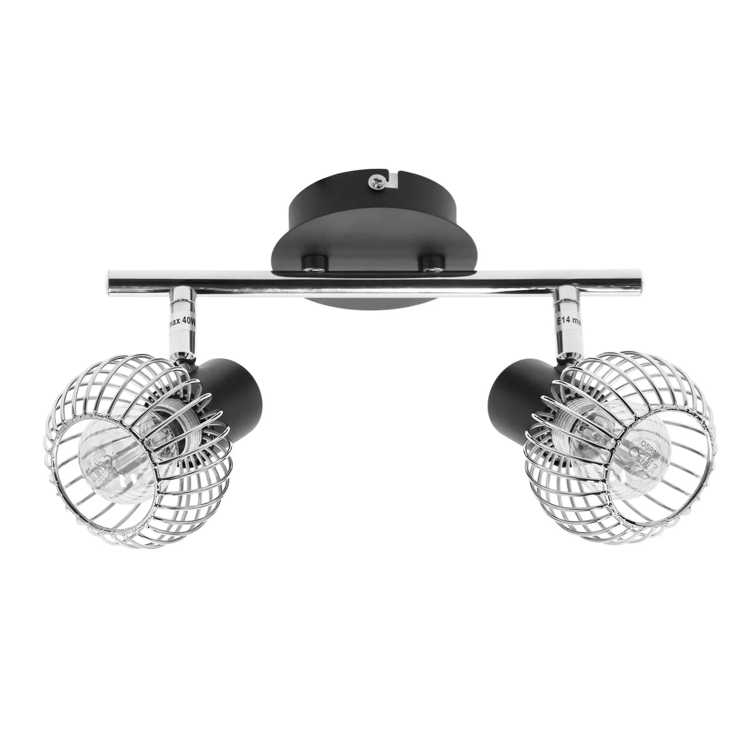 OSLO LAMPA SUFITOWA LISTWA 2X40W E14 CZARNY/CHROM — zdjęcie 19