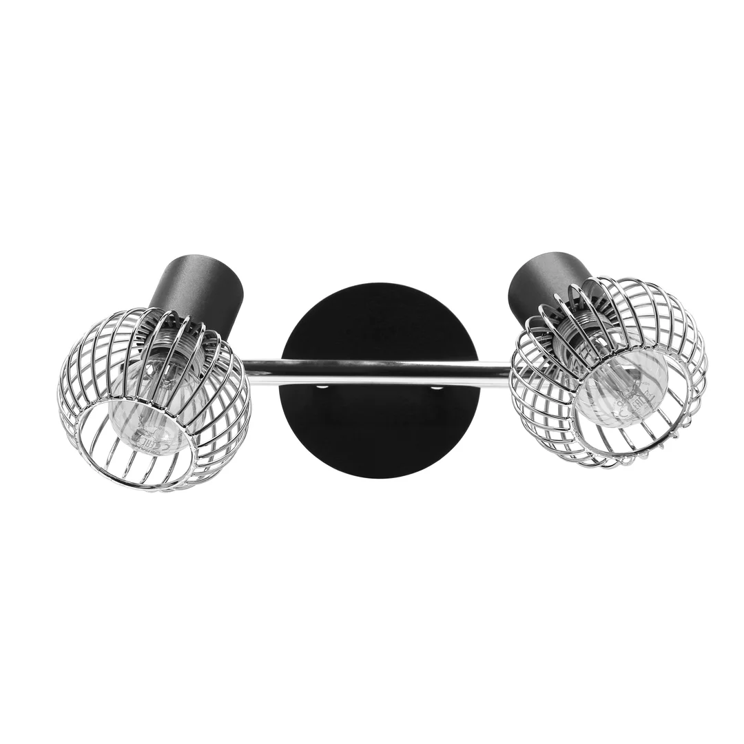 OSLO LAMPA SUFITOWA LISTWA 2X40W E14 CZARNY/CHROM — zdjęcie 21