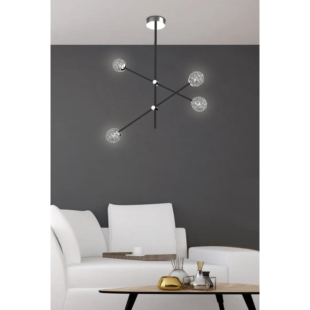PAKSOS LAMPA WISZĄCA 4XMAX 5W G9 LED CZARNY APETI — zdjęcie 2