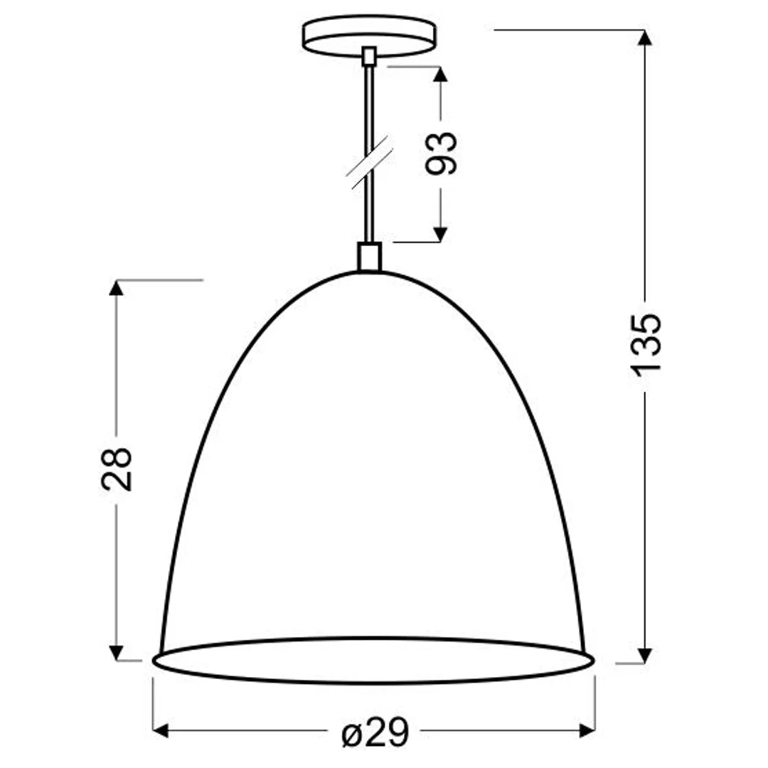 PATCH LAMPA WISZĄCA 29 1X60W E27 CZARNY + CHROMOWANY DEKOR — zdjęcie 2