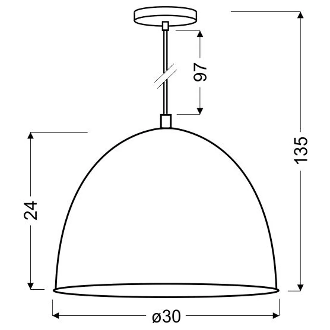 PATCH LAMPA WISZĄCA 30 1X60W E27 SZARY + CHROMOWANY DEKOR — zdjęcie 2