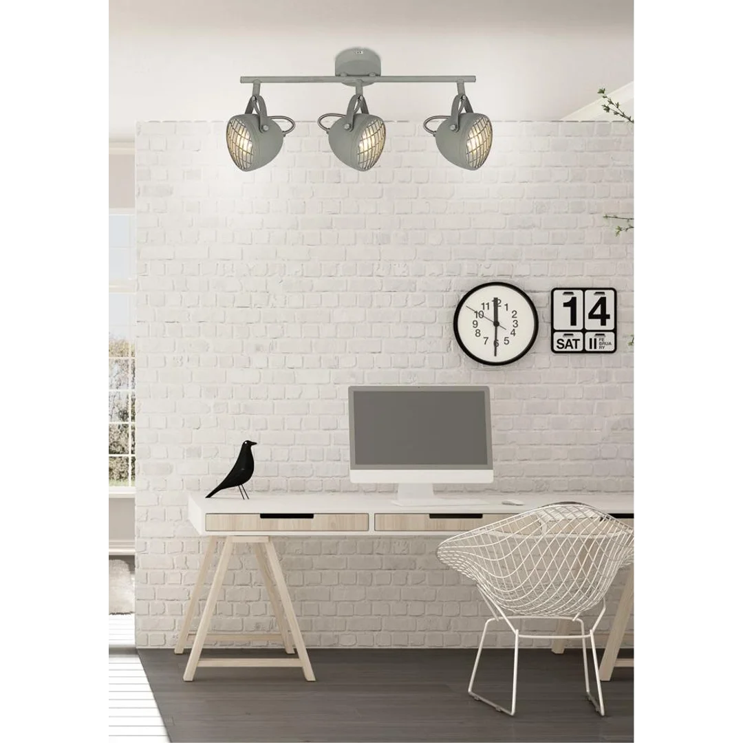 PENT LAMPA SUFITOWA LISTWA 3X50W GU10 BETONOWY SZARY — zdjęcie 3