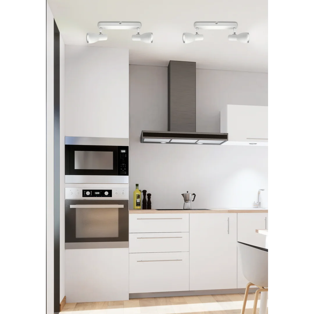 PICARDO LAMPA SUFITOWA LISTWA 2X40W E14 BIAŁY MAT — zdjęcie 2