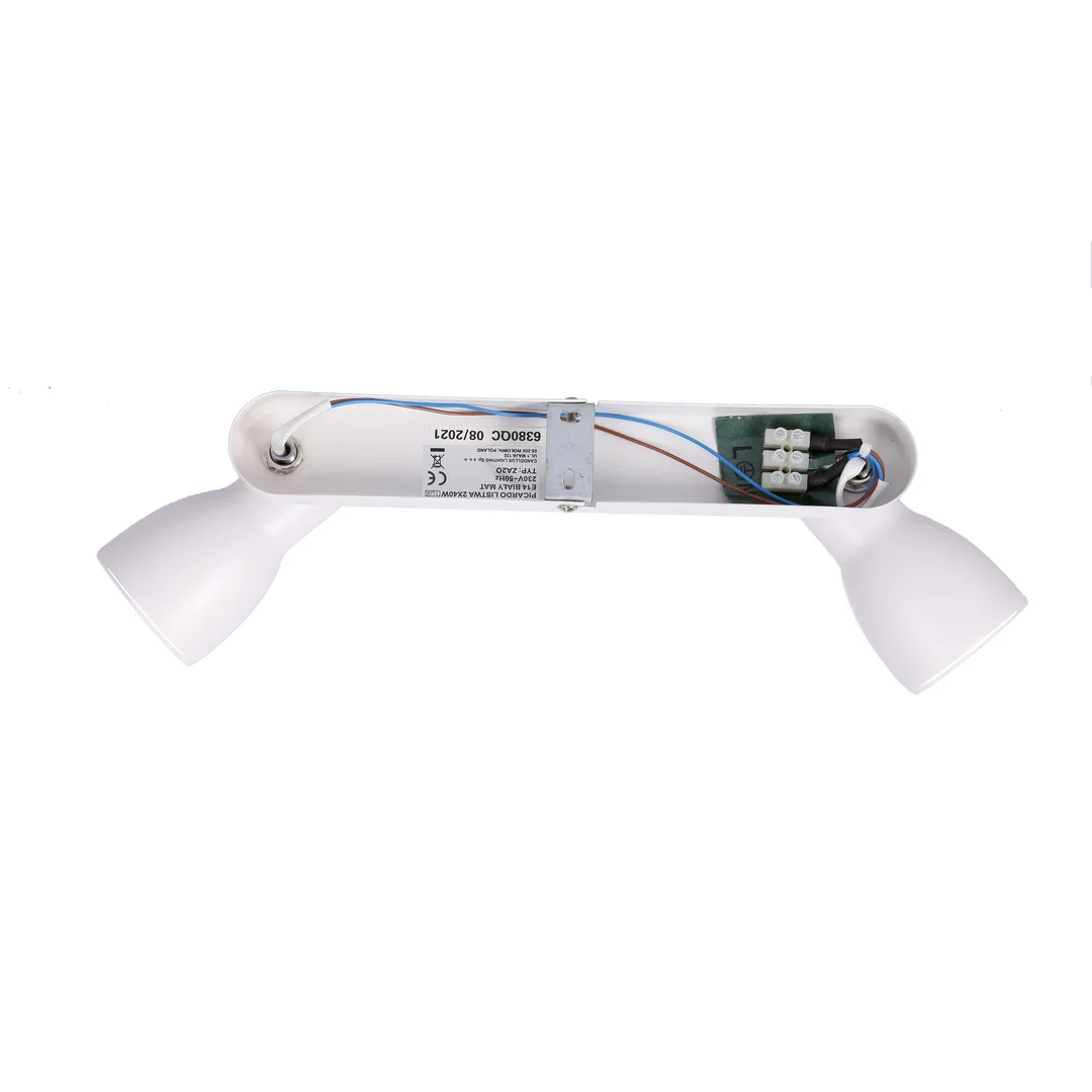 PICARDO LAMPA SUFITOWA LISTWA 2X40W E14 BIAŁY MAT — zdjęcie 11
