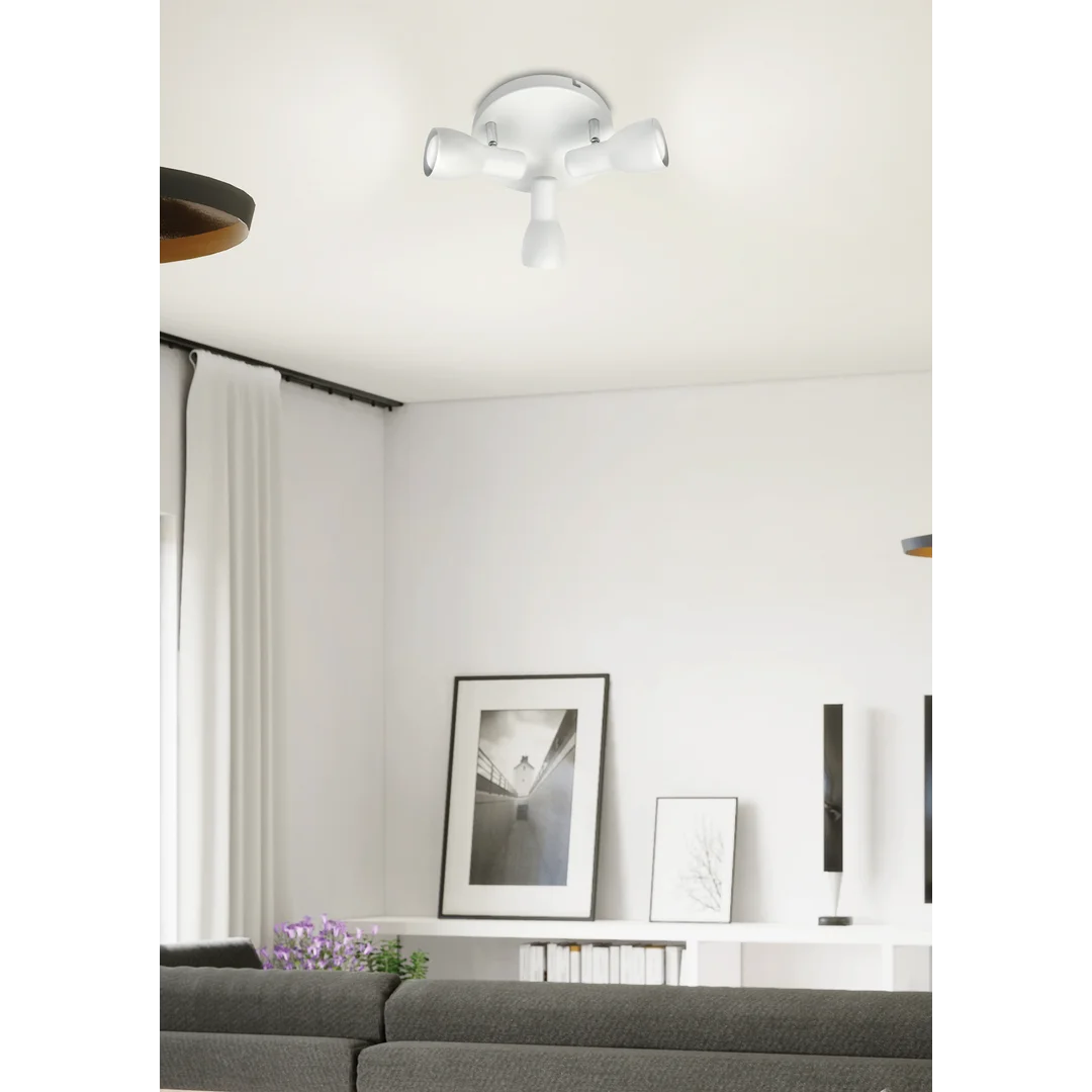 PICARDO LAMPA SUFITOWA PLAFON 3X40W E14 BIAŁY MAT — zdjęcie 2
