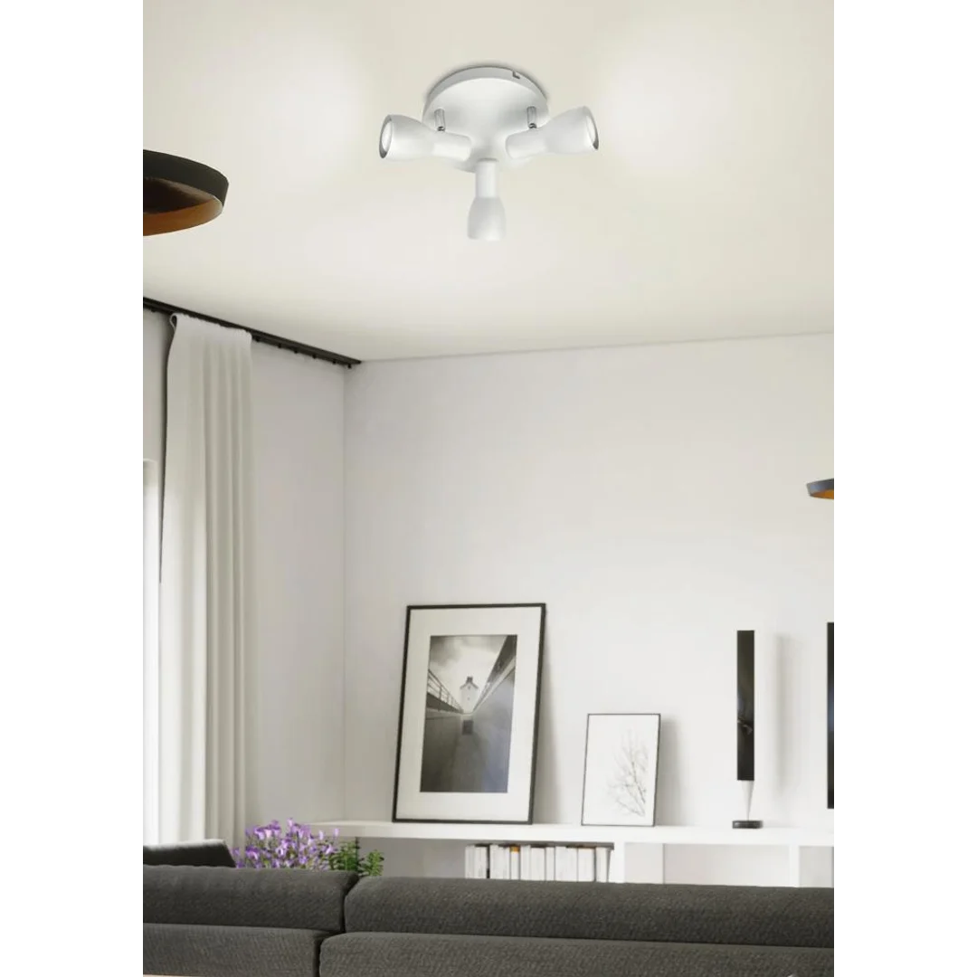 PICARDO LAMPA SUFITOWA PLAFON 3X40W E14 BIAŁY MAT — zdjęcie 3