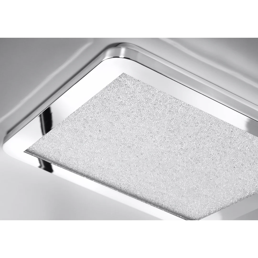 Plafon do łazienki NEXIT minimalistyczny – srebrny chromowany 30 cm - plafon z funkcją ściemniania LED 3000K 18W IP44 — zdjęcie 2