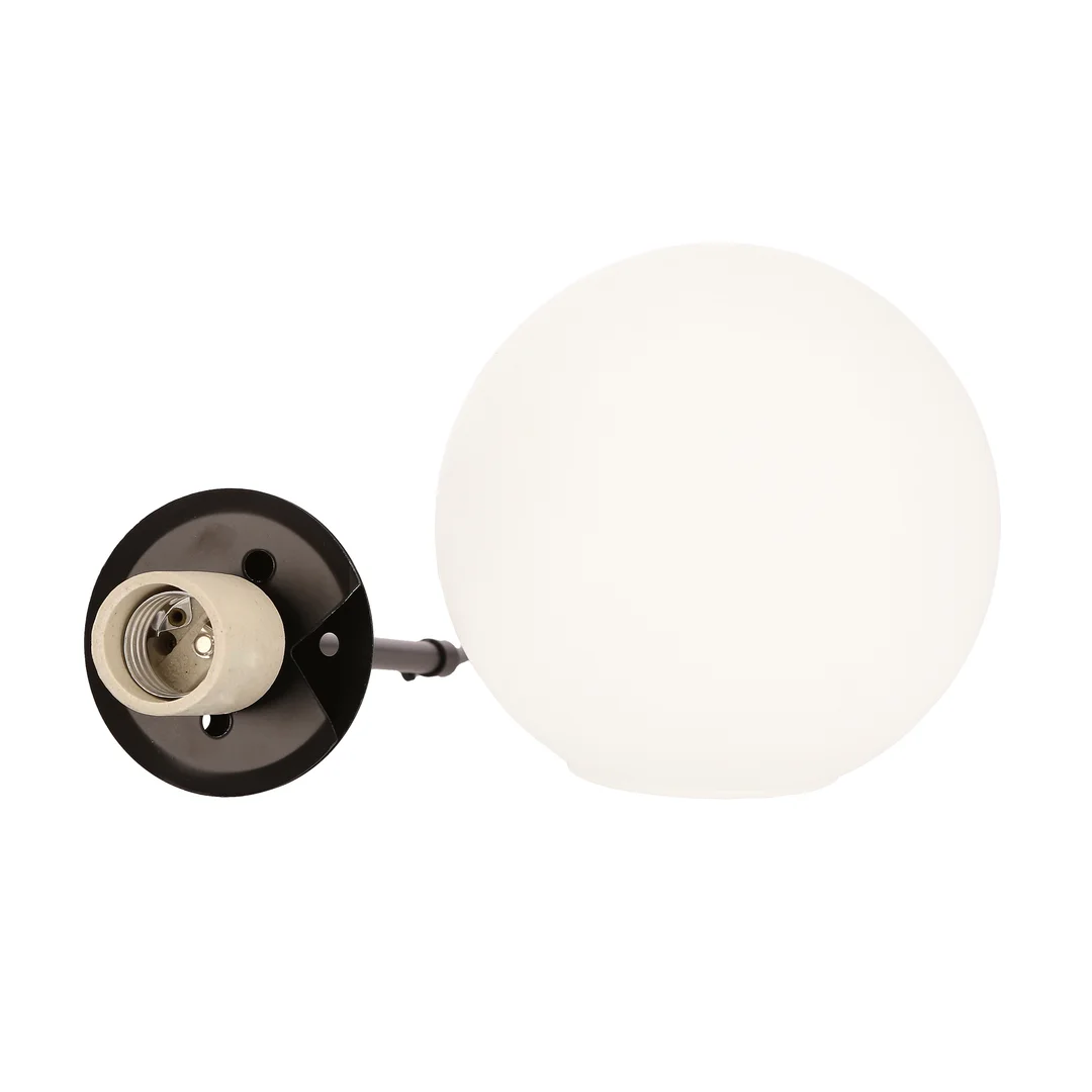 Pompei lampa wisząca czarny 3x40w e27 klosz biały — zdjęcie 7