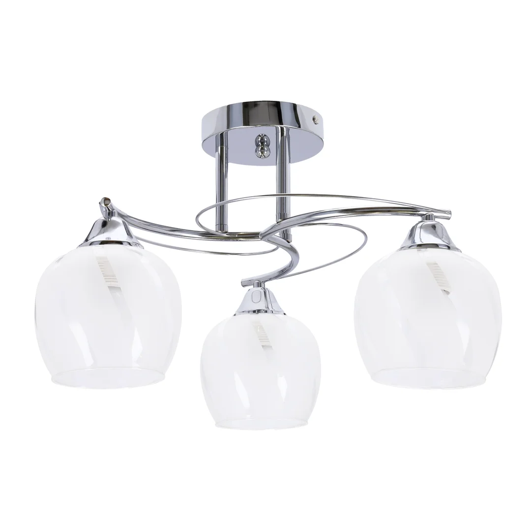 Prego lampa sufitowa chromowy 3x40w e27 klosz bezbarwny — zdjęcie 2