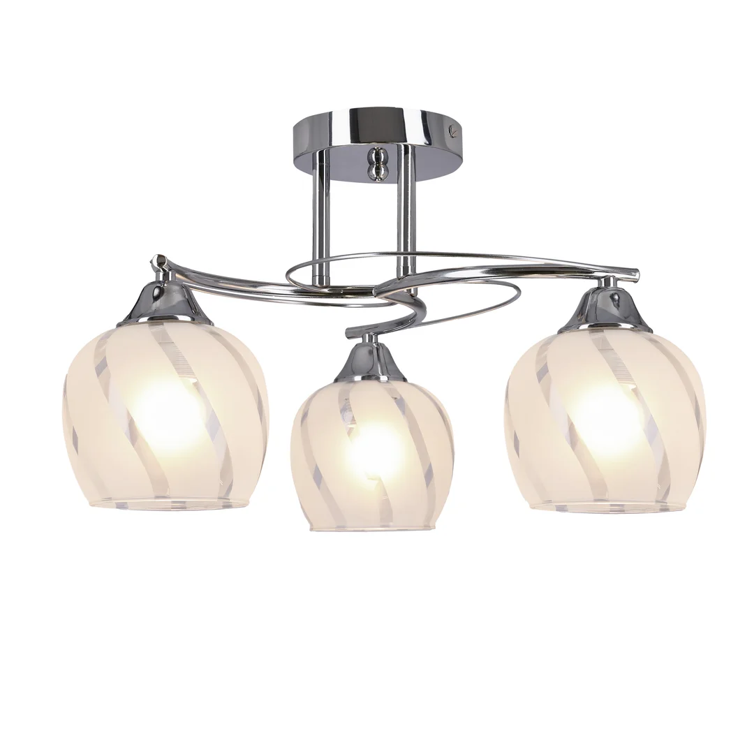 Prego lampa sufitowa chromowy 3x40w e27 klosz bezbarwny — zdjęcie 3