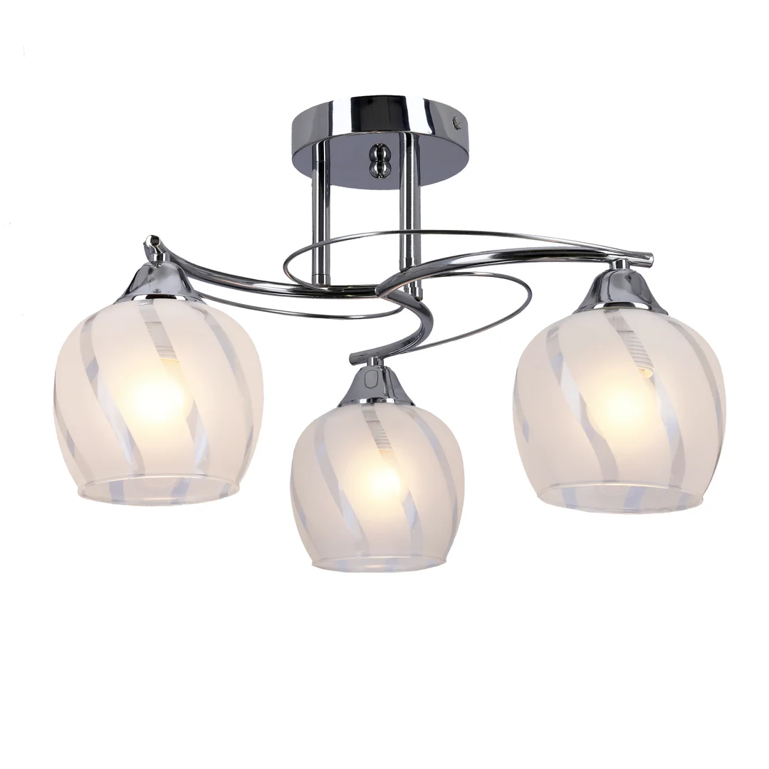 Prego lampa sufitowa chromowy 3x40w e27 klosz bezbarwny — zdjęcie 4