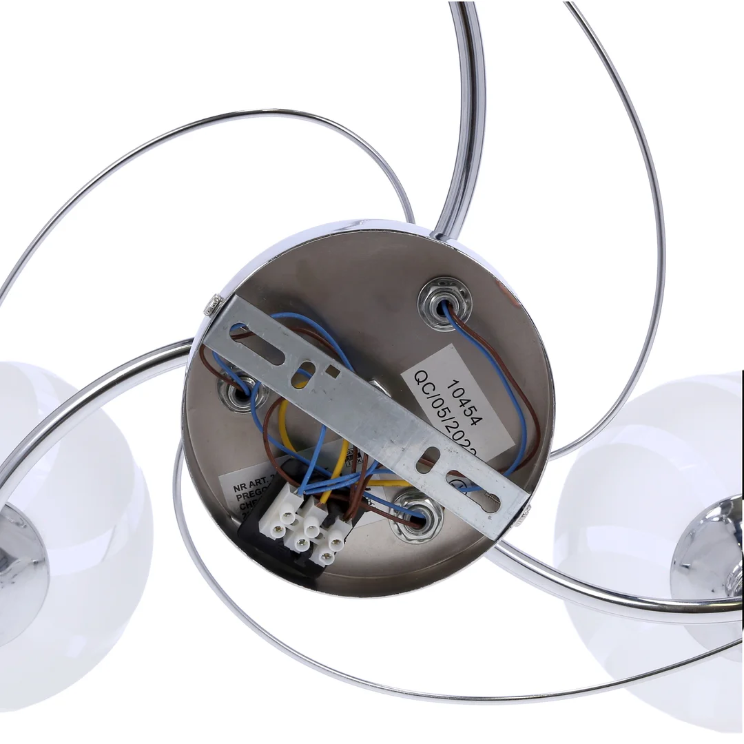 Prego lampa sufitowa chromowy 3x40w e27 klosz bezbarwny — zdjęcie 7