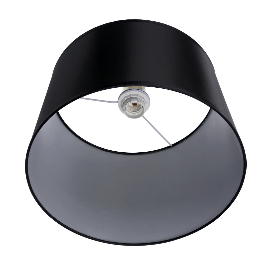 Prima gold lampa wisząca złoty satynowy 1x60w e27 abażur czarny — zdjęcie 7