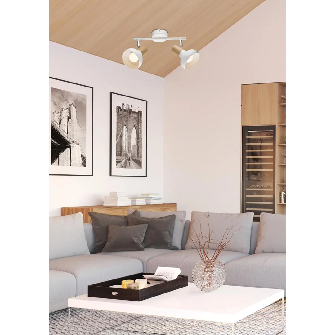 PUERTO LAMPA SUFITOWA LISTWA 2X40W E14 BIAŁY — zdjęcie 6