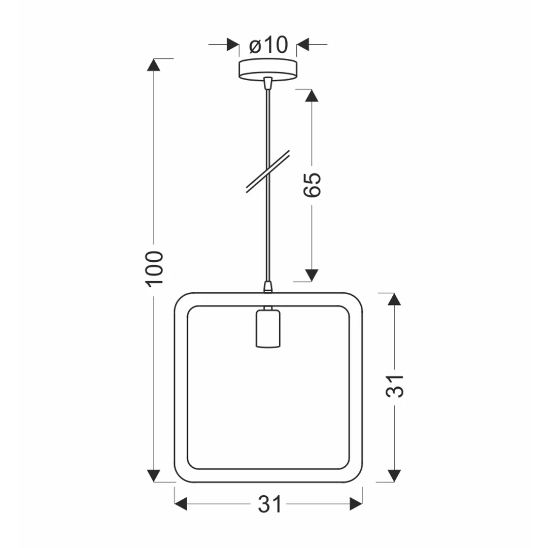 Quadro lampa wisząca czarny+beżowy 1x40W E27 — zdjęcie 2
