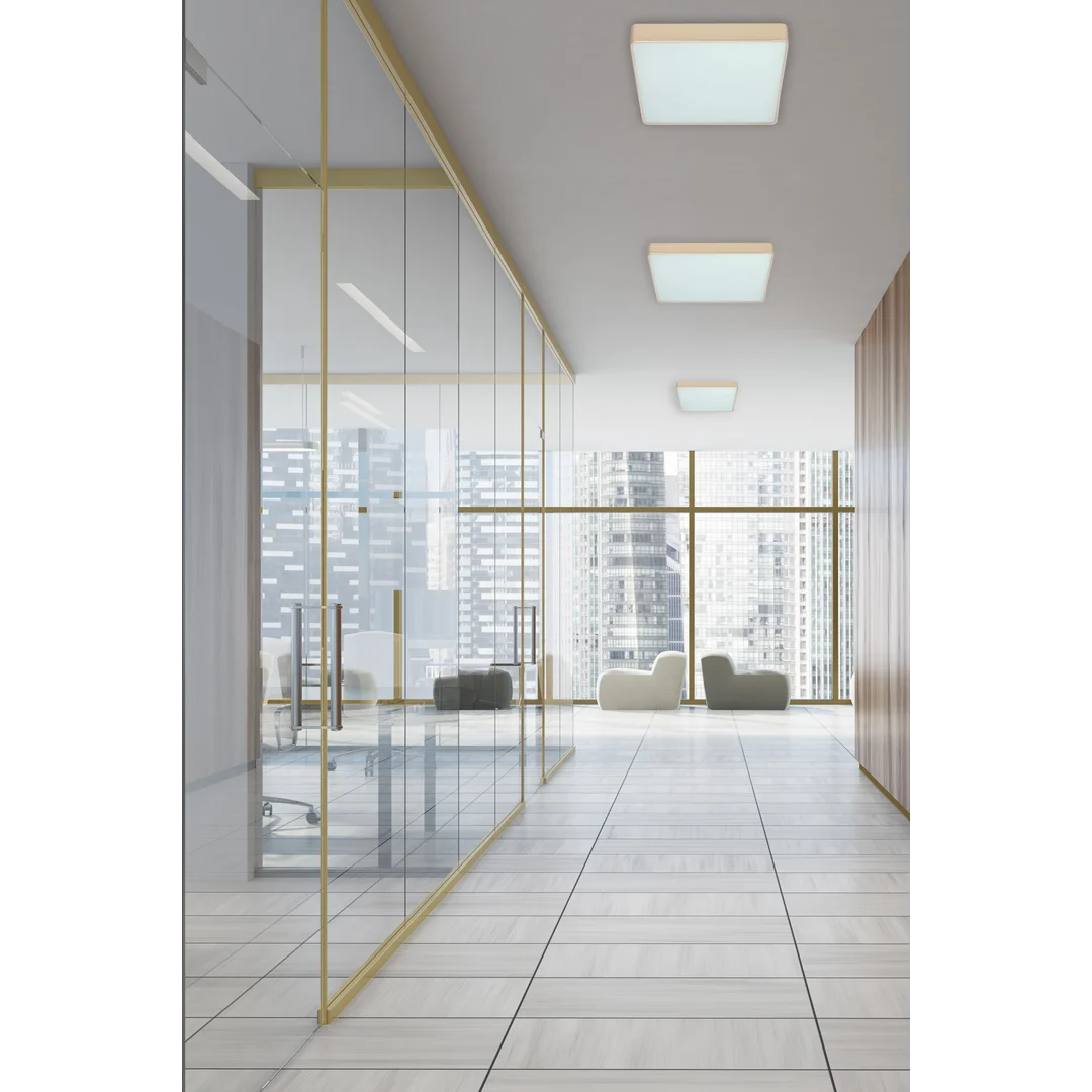 Quattro lampa sufitowa plafon kwadrat per³owy 35x35 18W LED 4000K klosz bia³y — zdjęcie 3