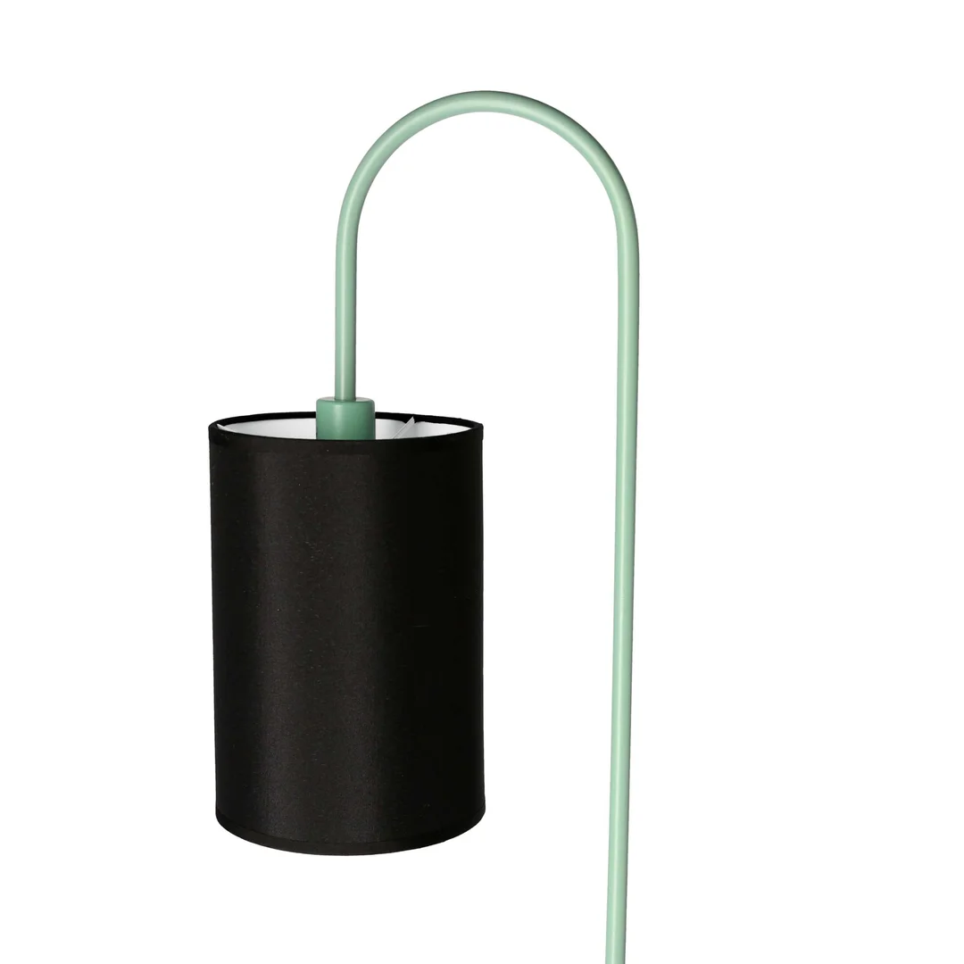 RAVELLO LAMPA PODŁOGOWA CZARNY+ZIELONY 1X40W E14 ABAŻUR CZARNY — zdjęcie 12