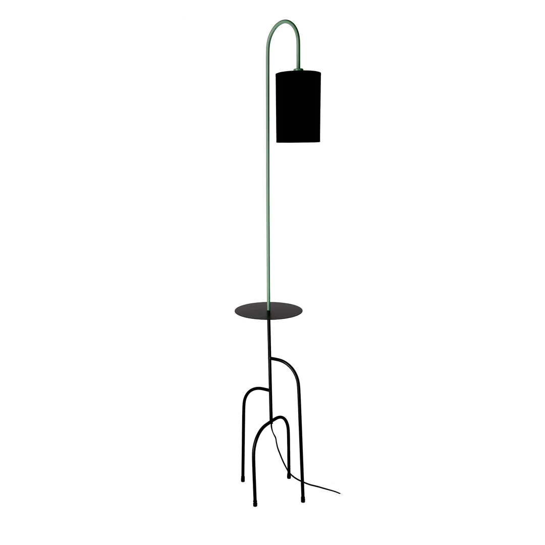 RAVELLO LAMPA PODŁOGOWA CZARNY+ZIELONY 1X40W E14 ABAŻUR CZARNY — zdjęcie 13