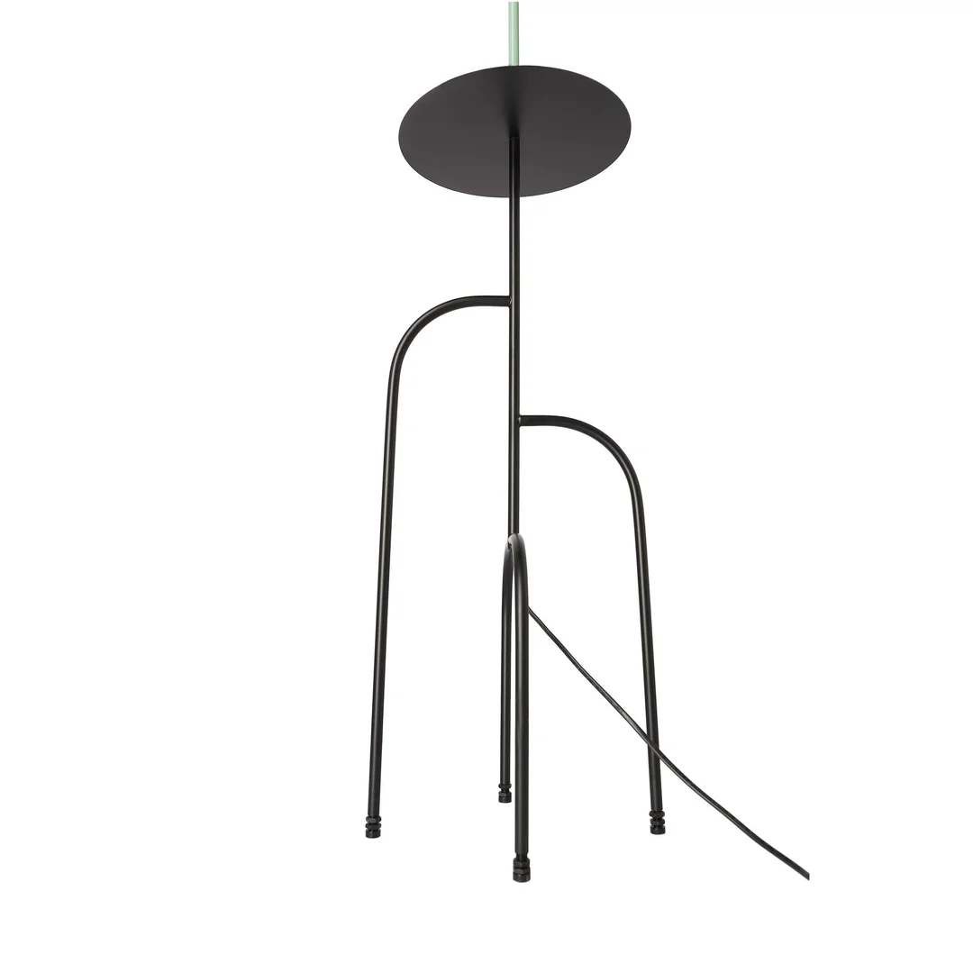 RAVELLO LAMPA PODŁOGOWA CZARNY+ZIELONY 1X40W E14 ABAŻUR CZARNY — zdjęcie 7