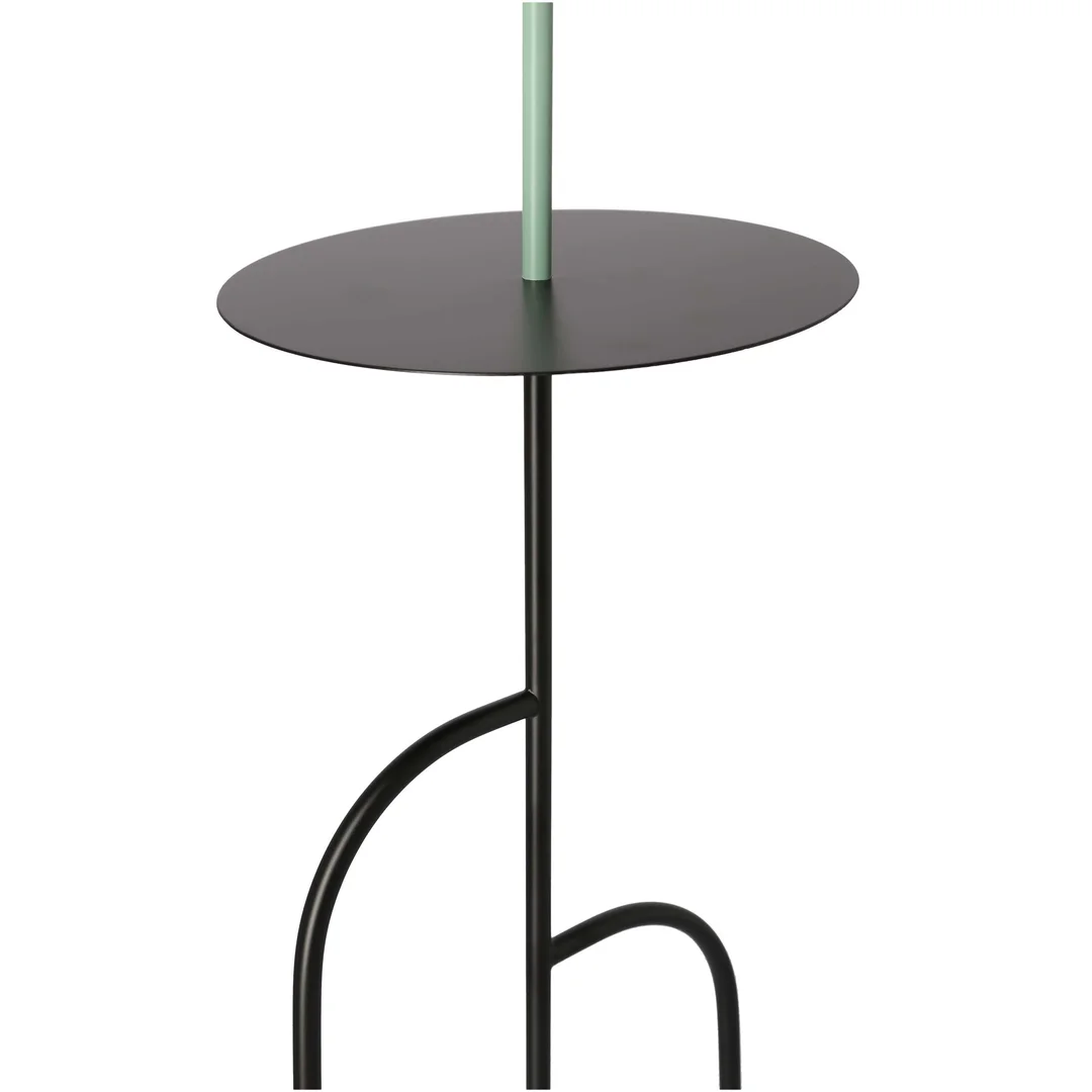 RAVELLO LAMPA PODŁOGOWA CZARNY+ZIELONY 1X40W E14 ABAŻUR CZARNY — zdjęcie 8