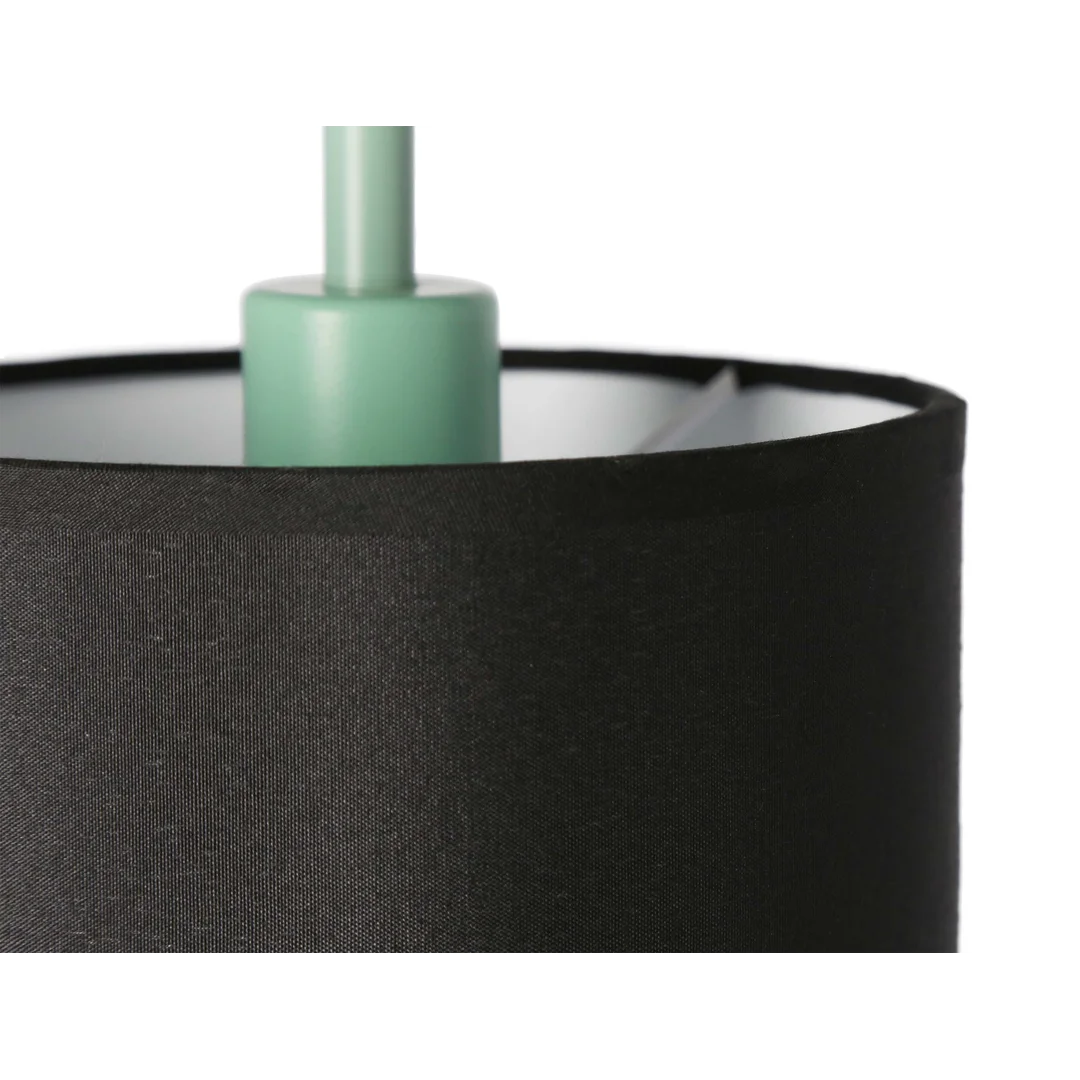 RAVELLO LAMPA PODŁOGOWA CZARNY+ZIELONY 1X40W E14 ABAŻUR CZARNY — zdjęcie 10