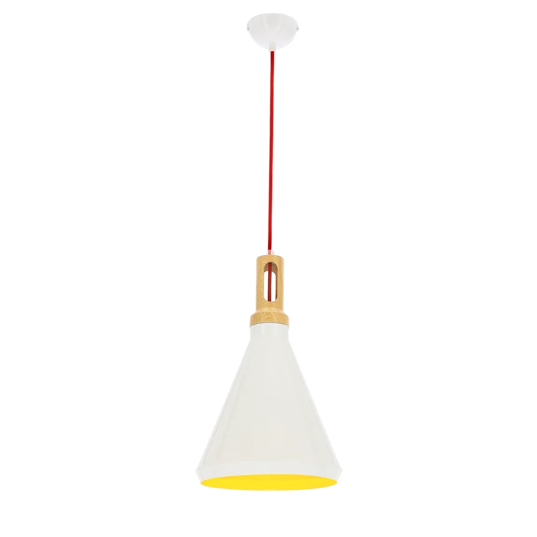 ROBINSON LAMPA WISZĄCA 26 1X60W E27 BIAŁY / WNĘTRZE ŻÓŁTE — zdjęcie 3