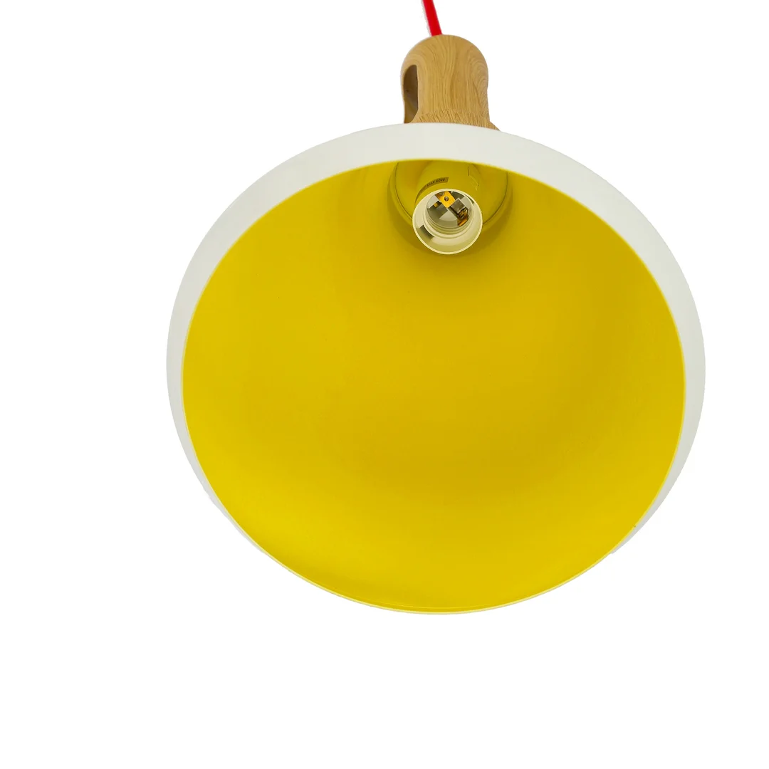 ROBINSON LAMPA WISZĄCA 26 1X60W E27 BIAŁY / WNĘTRZE ŻÓŁTE — zdjęcie 7