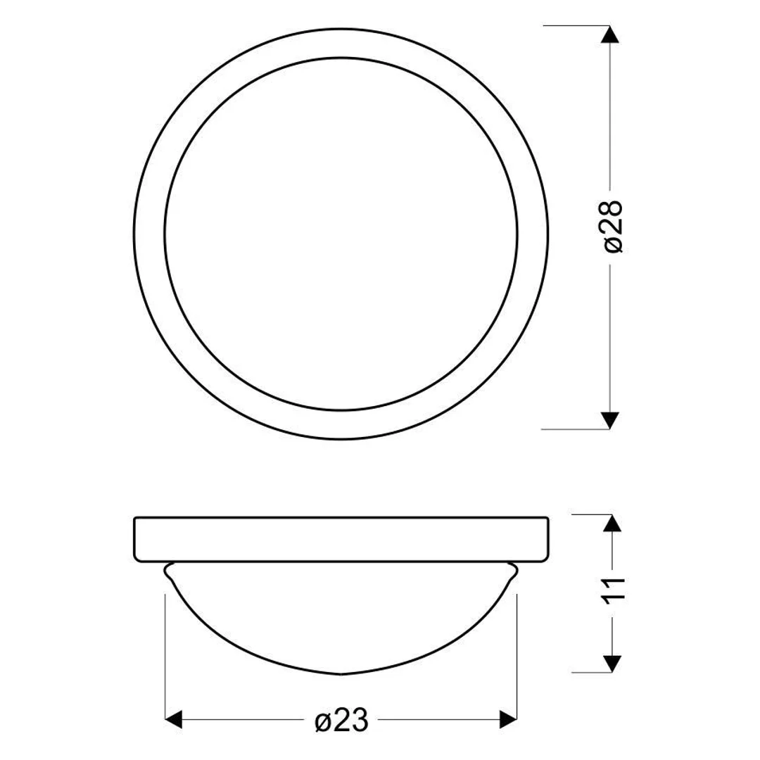 RODA LAMPA SUFITOWA PLAFON 265 1X60W E27 CHROM IP44 — zdjęcie 15