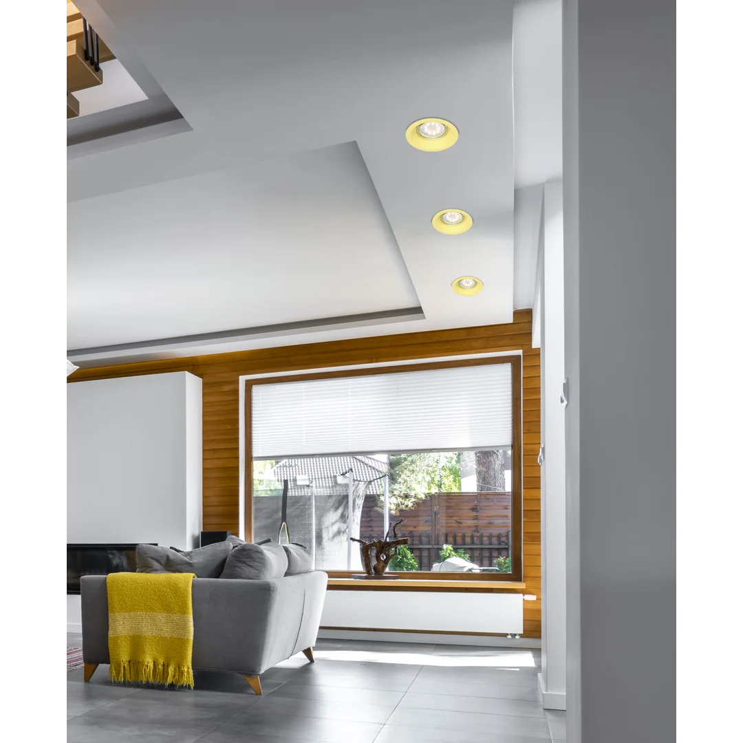 SA-12 YE GU10 MAX 35W 230V oczko sufitowe lampa sufitowa kolor żółty materiał aluminim kolor żółty — zdjęcie 2