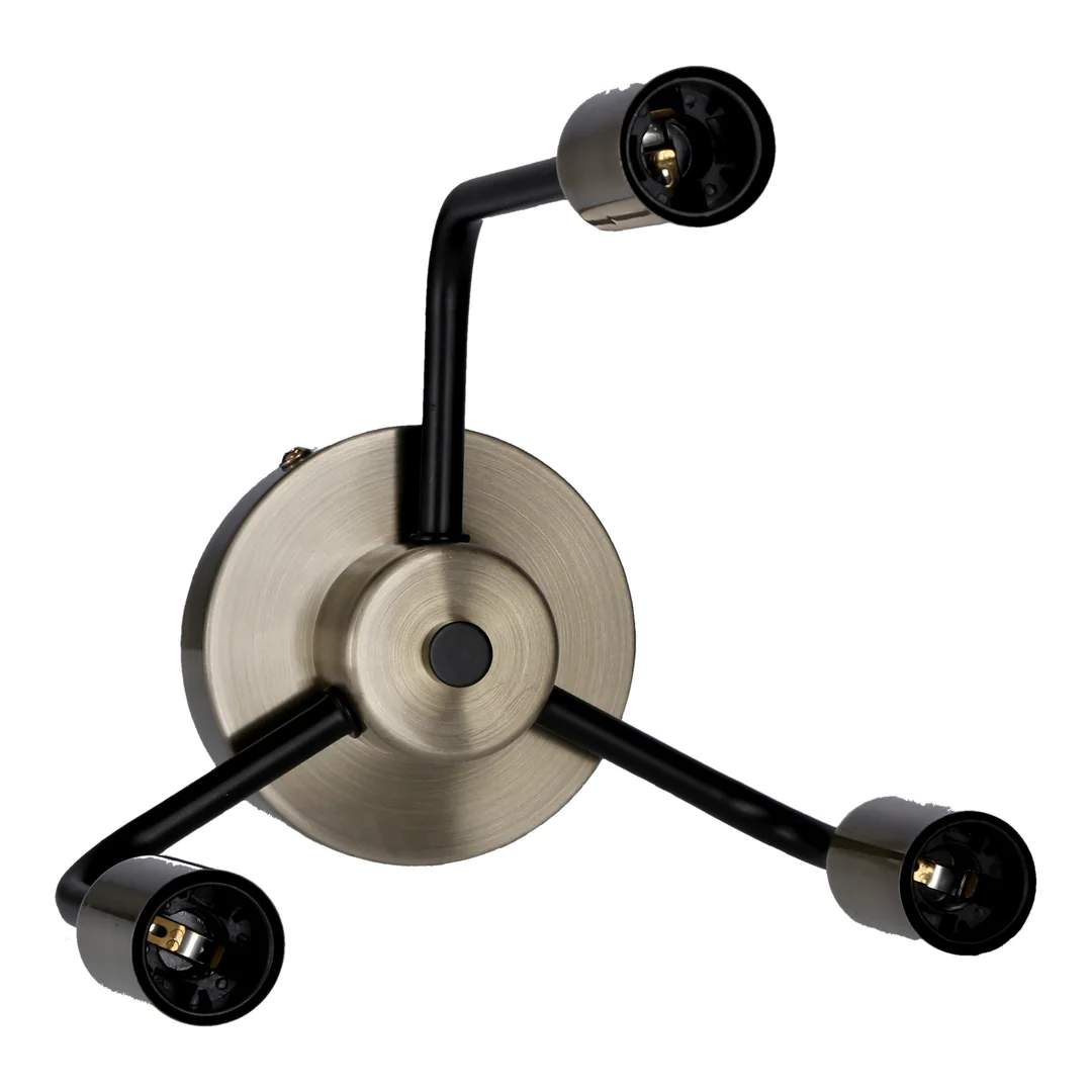 Saga lampa sufitowa patyna+matowy czarny 3x40w e14 — zdjęcie 6