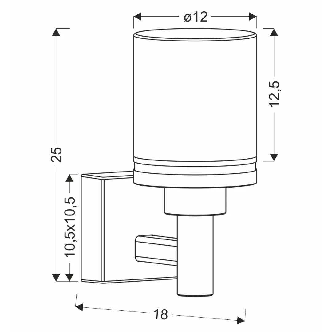 Saponia lampa ogrodowa kinkiet górny 17,8x25cmczarny 12W LED IP65 — zdjęcie 2