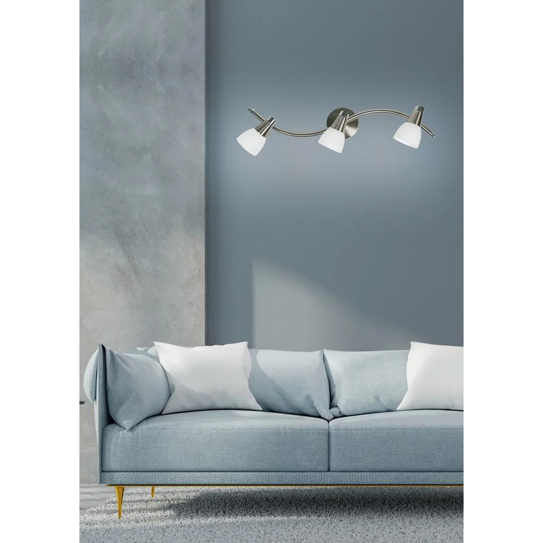 SELIA LAMPA SUFITOWA LISTWA 3X40W G9 NIKIEL MAT/CHROM BIAŁY (BŻ) — zdjęcie 3