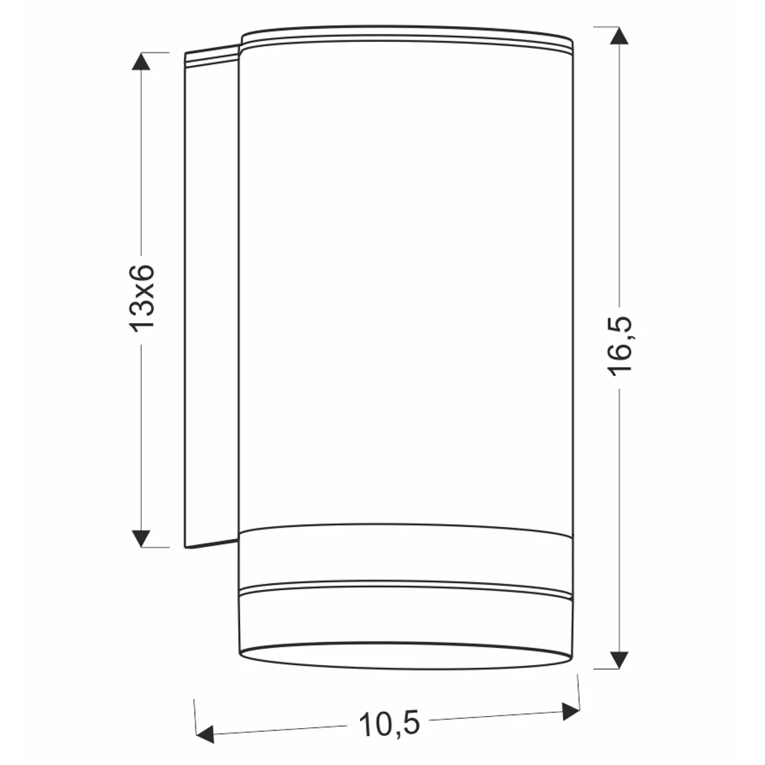 Senecio lampa ogrodowa elewacyjna tuba+ring 10,5x16,5cm czarny 1x35W GU10 IP44 — zdjęcie 2