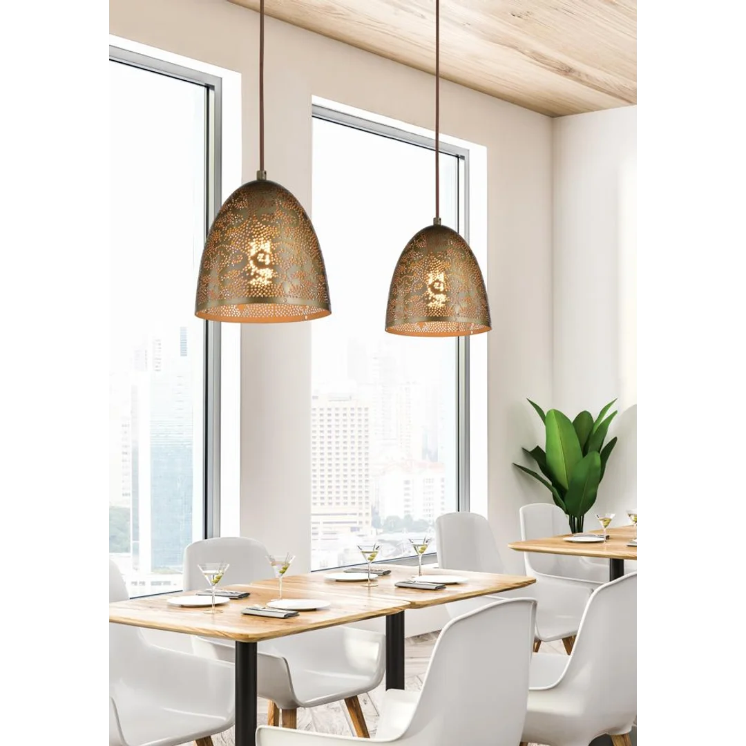 SFINKS LAMPA WISZĄCA 20/21 STOŻEK 1X60W E27 AŻUROWY PATYNA — zdjęcie 3