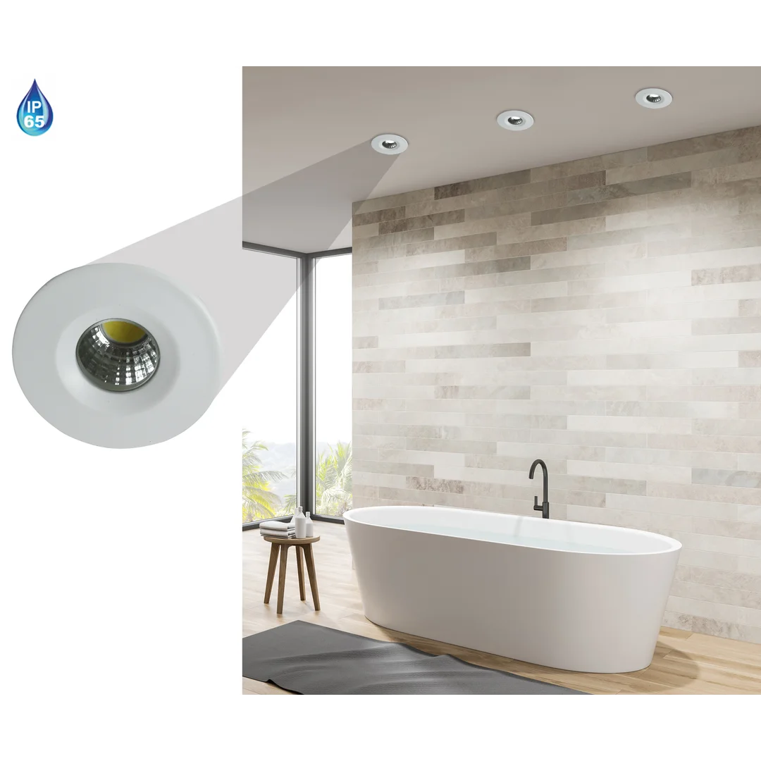 SH-14 WH 3W LED 230V BIAŁY oczko sufitowe lampa sufitowa HERMETYCZNA IP65 odporna na wilgoć — zdjęcie 2