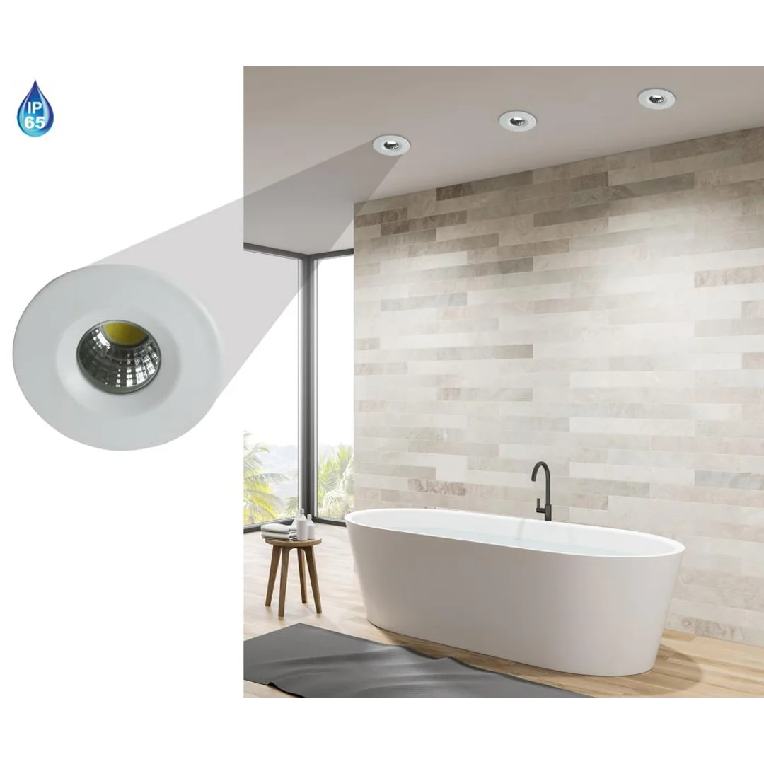 SH-14 WH 3W LED 230V BIAŁY oczko sufitowe lampa sufitowa HERMETYCZNA IP65 odporna na wilgoć — zdjęcie 3