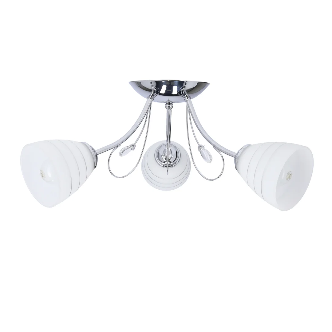 SIMPLI LAMPA WISZĄCA 3*40W E27 CHROM Z KRYSZTAŁKIEM+KLOSZ Z PASKIEM — zdjęcie 12