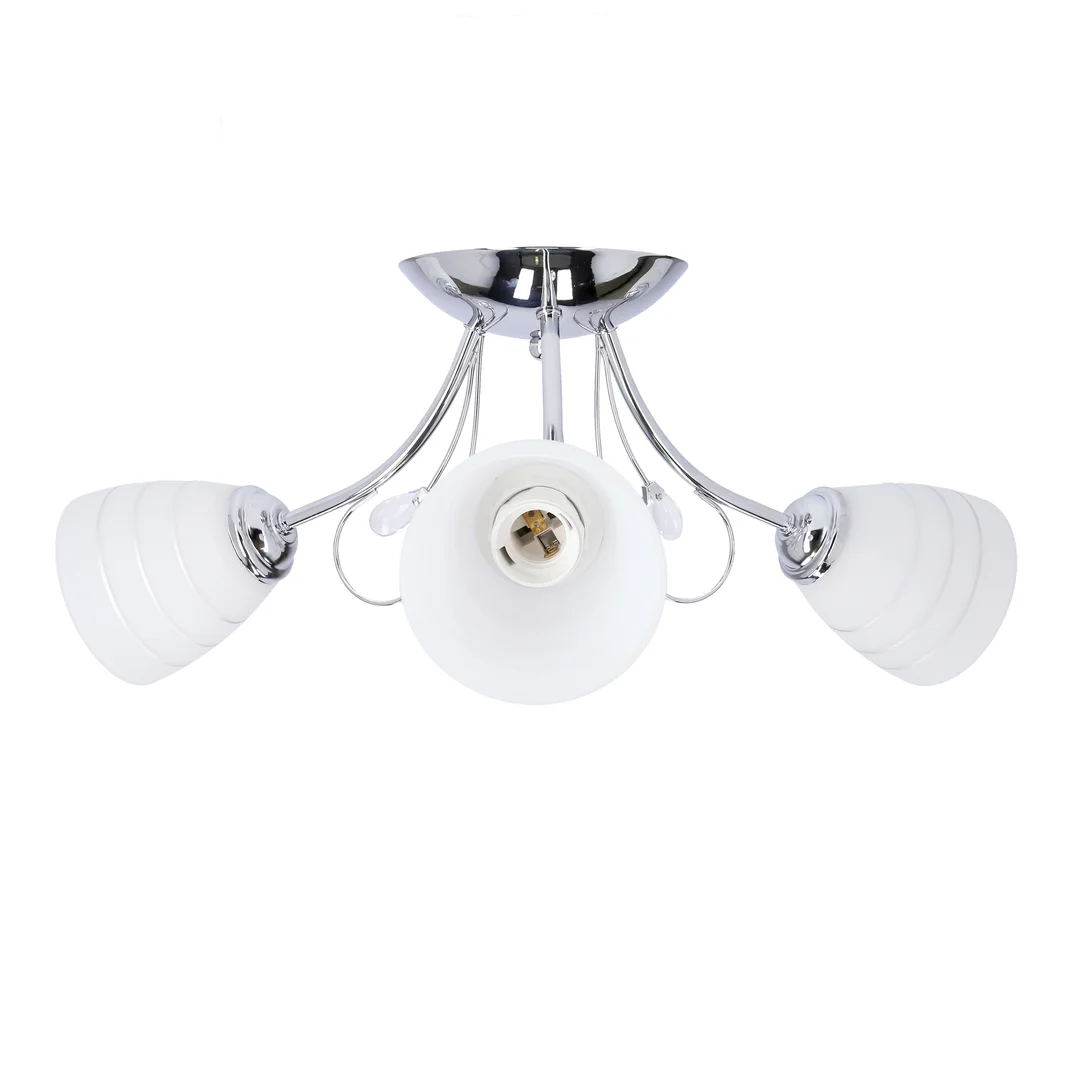 SIMPLI LAMPA WISZĄCA 3*40W E27 CHROM Z KRYSZTAŁKIEM+KLOSZ Z PASKIEM — zdjęcie 7