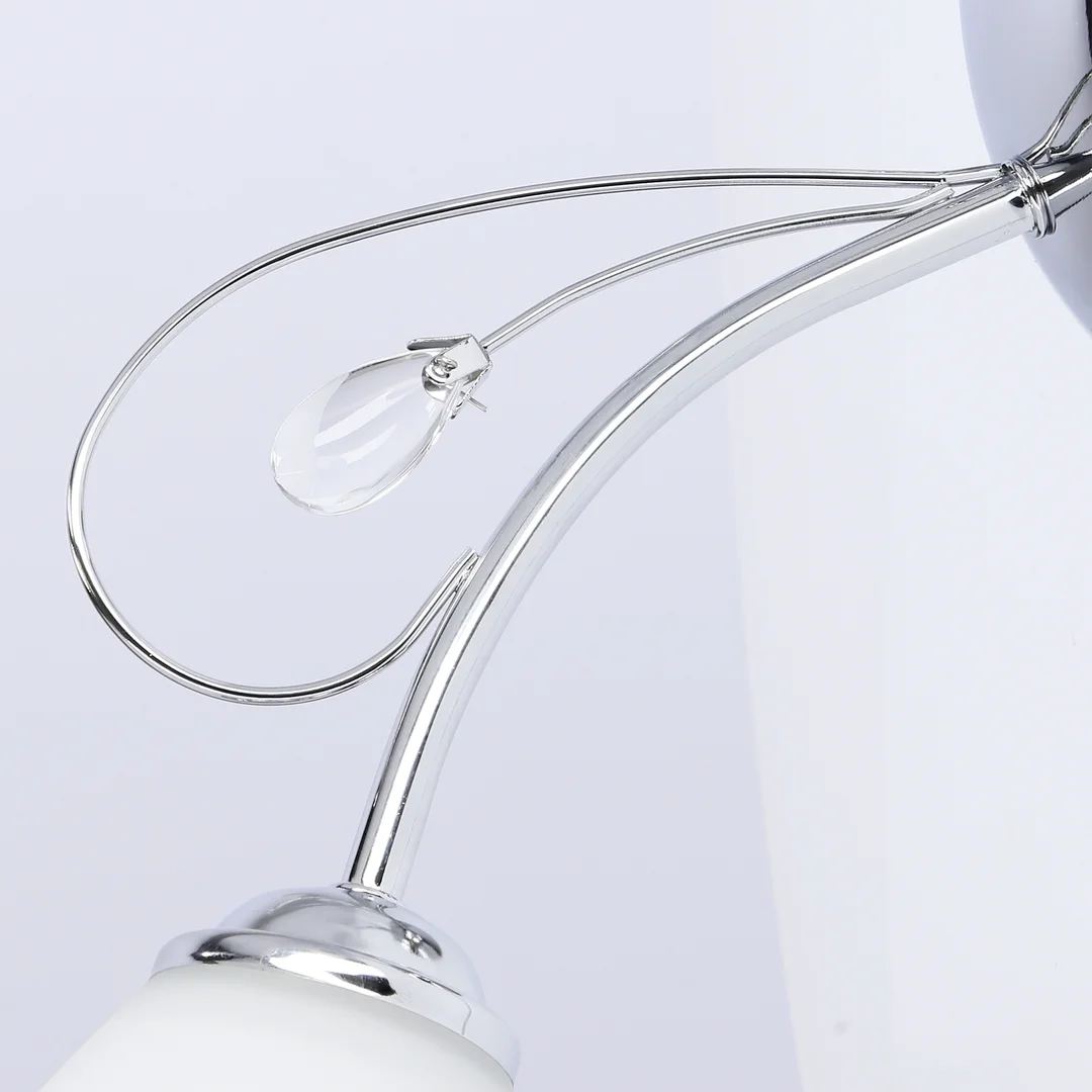 SIMPLI LAMPA WISZĄCA 3*40W E27 CHROM Z KRYSZTAŁKIEM+KLOSZ Z PASKIEM — zdjęcie 8