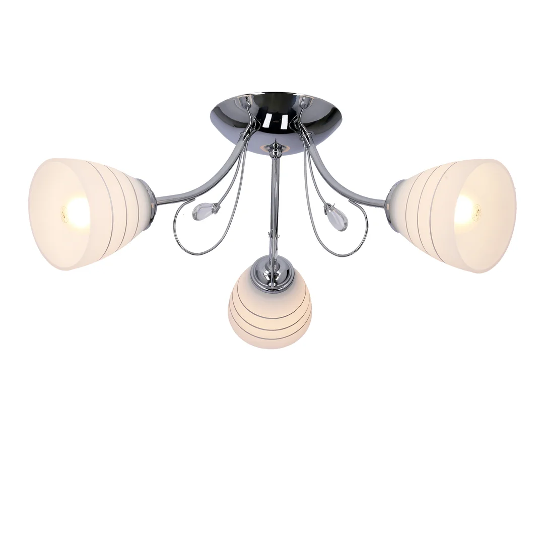 SIMPLI LAMPA WISZĄCA 3*40W E27 CHROM Z KRYSZTAŁKIEM+KLOSZ Z PASKIEM — zdjęcie 9