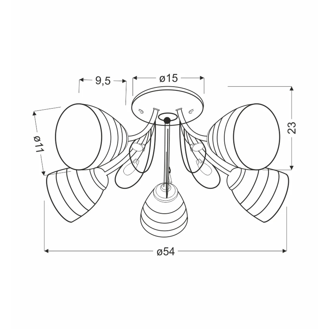 SIMPLI LAMPA WISZĄCA 5*40W E27 CHROM Z KRYSZTAŁKIEM+KLOSZ Z PASKIEM — zdjęcie 13