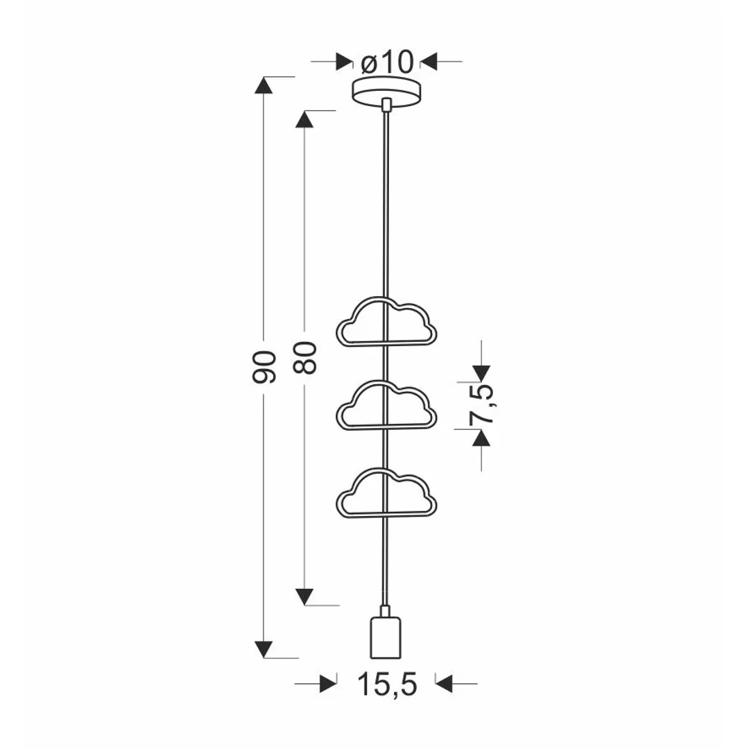 SINGLE CCC LAMPA WISZĄCA 1X20W E27 IQ KIDS RÓŻOWY+NIEBIESKI+BIAŁY — zdjęcie 3